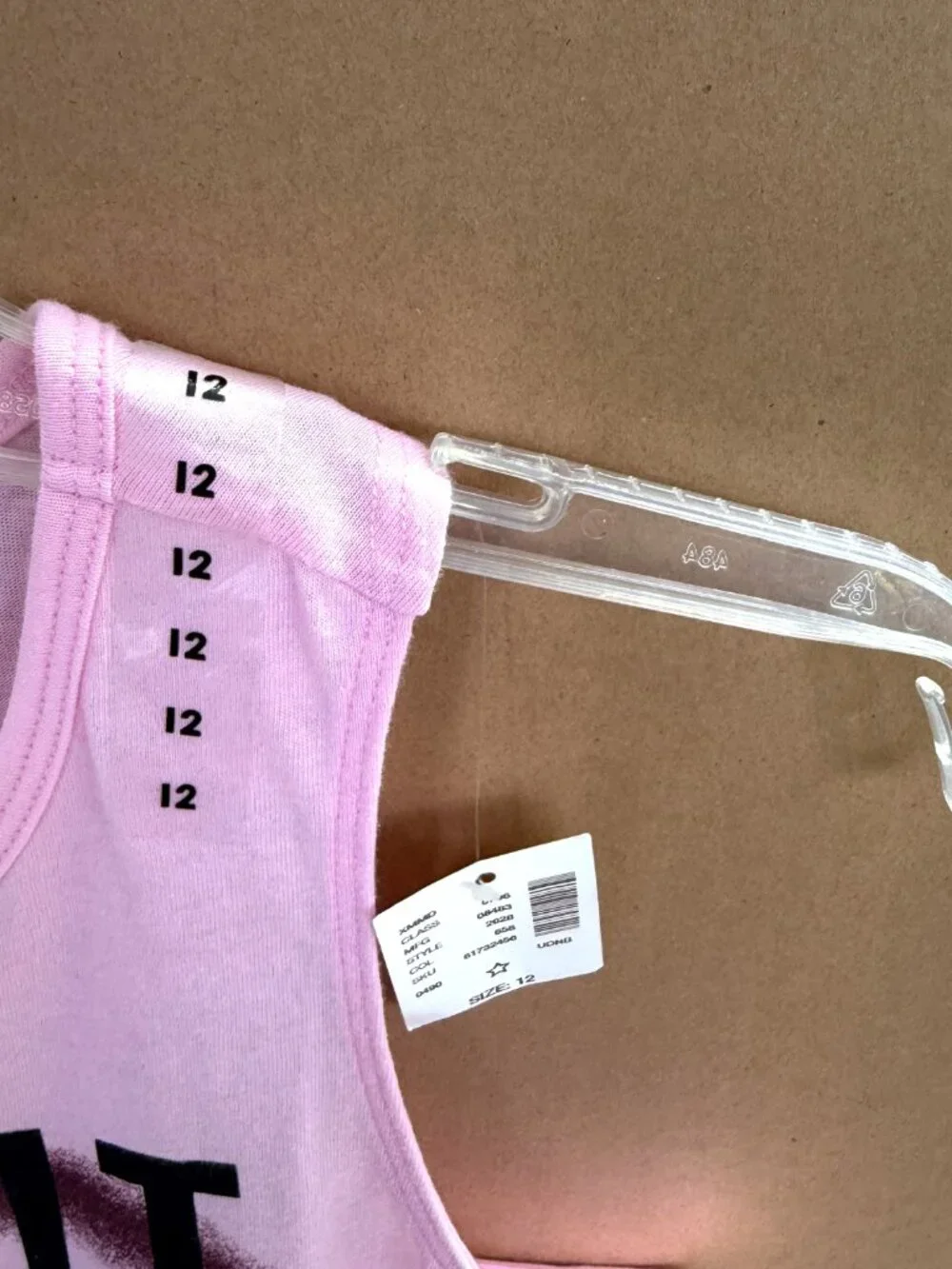 NWT Girls Justice Active Pink Tank Top 